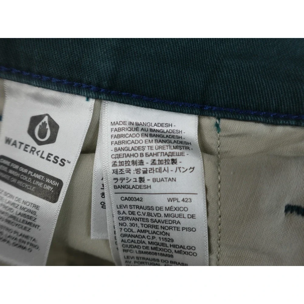 Levi's XX Chino Shorts Mens‎ W38 Green Good Cut Off Raw Hem Standard Taper 85226